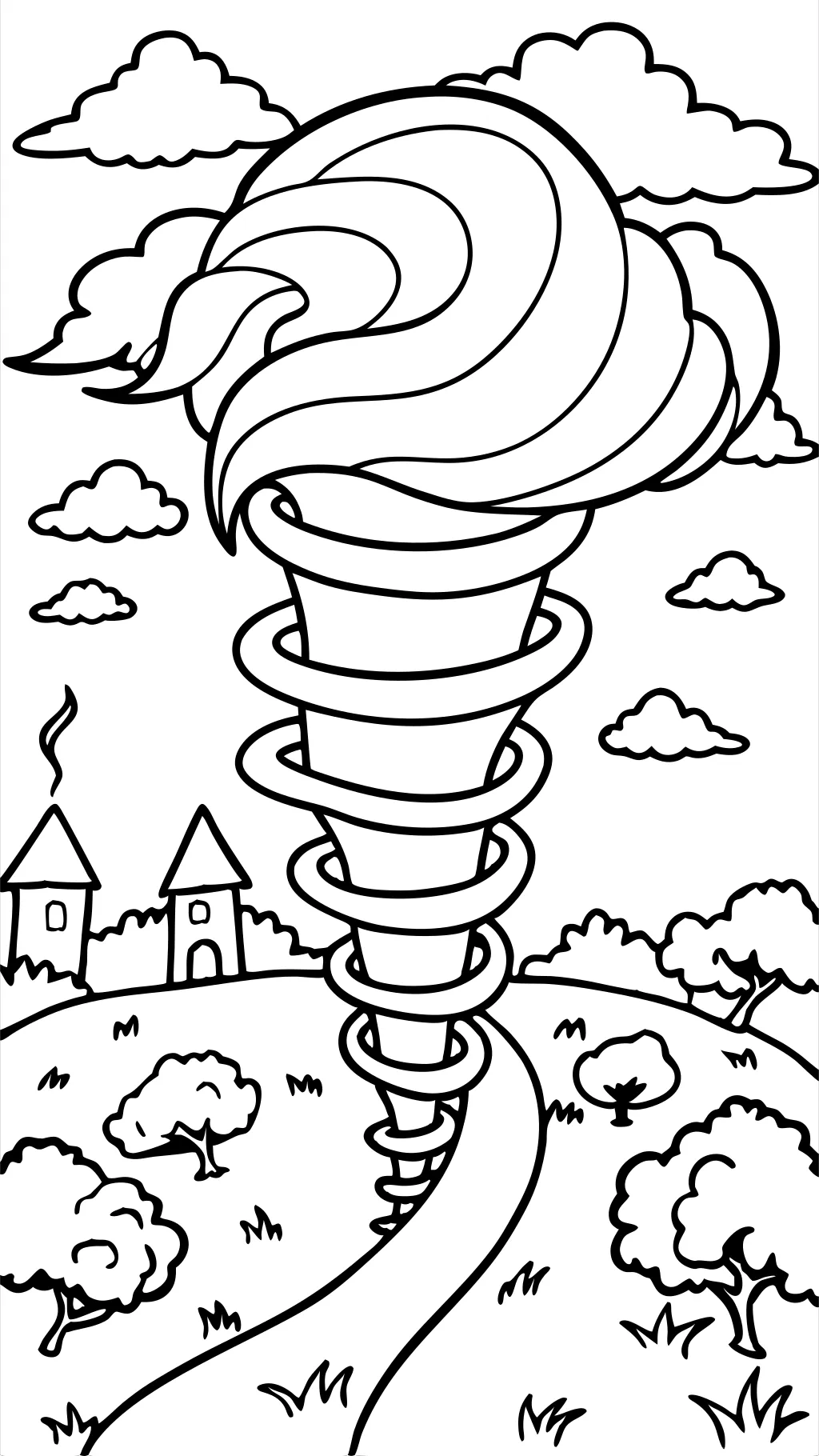 tornado coloring page